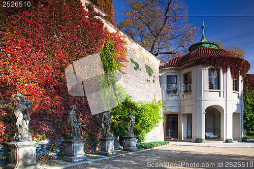 Image of Public Garden of Paradise in Prague in Czech Republic