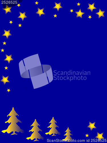 Image of christmas trees and stars