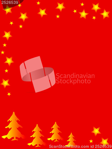 Image of christmas trees and stars