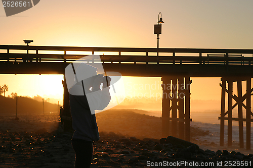 Image of Photographer At Sunset