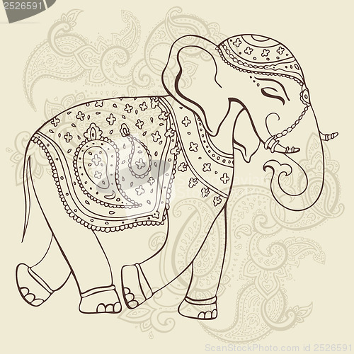 Image of Elephant. Indian style.