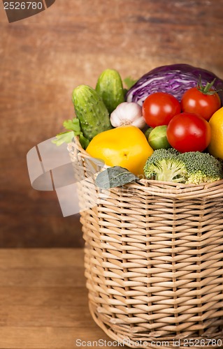 Image of Fruits and vegetables in the basket