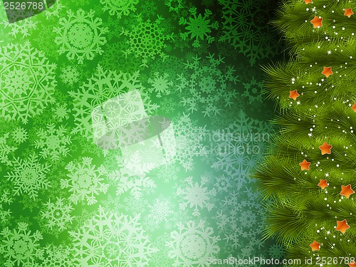 Image of Christmas background with tree. EPS 10