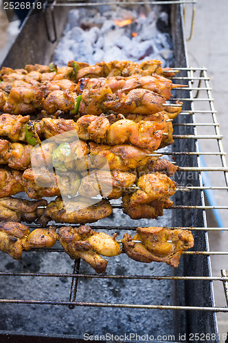 Image of Grilled chicken skewers