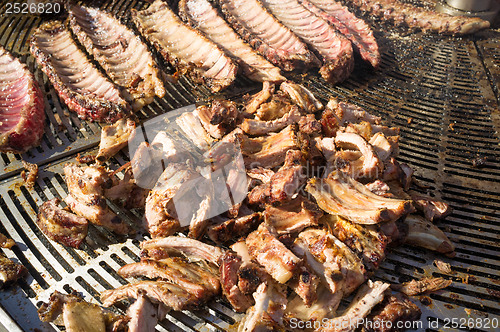 Image of Grilling pork ribs