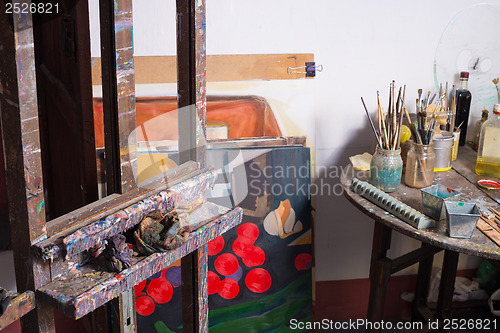 Image of Easel in painters atelier