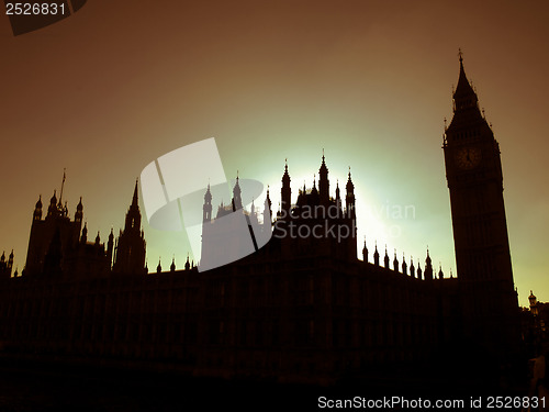 Image of Retro looking Houses of Parliament