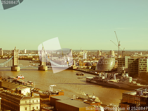 Image of Retro looking Tower Bridge London