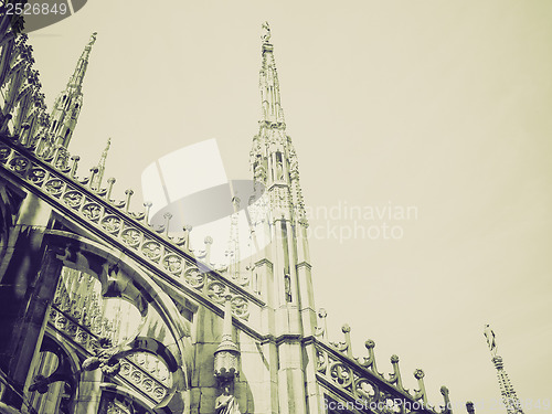 Image of Vintage sepia Duomo, Milan