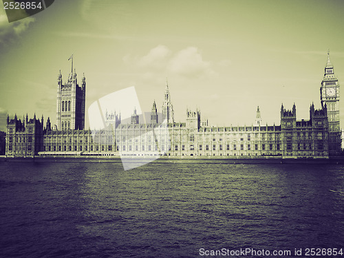 Image of Vintage sepia Houses of Parliament