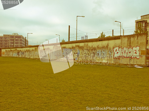 Image of Retro looking Berlin Wall