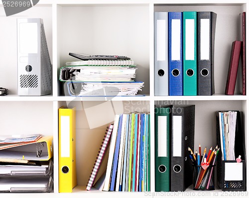 Image of Folders on shelves