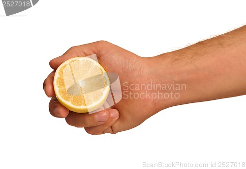 Image of Hand with lemon