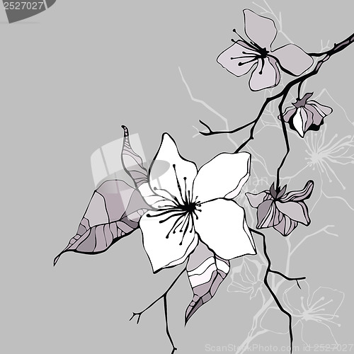 Image of Beautiful flower. Hand drawn vector illustration