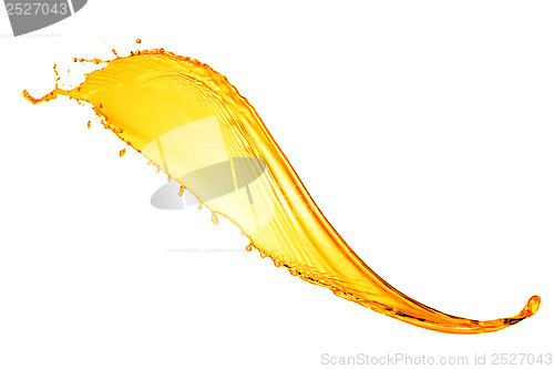Image of orange water splash isolated on white
