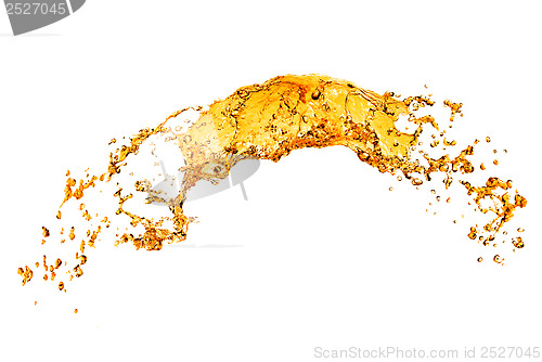 Image of orange water splash isolated on white