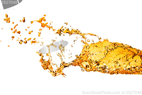 Image of orange water splash isolated on white