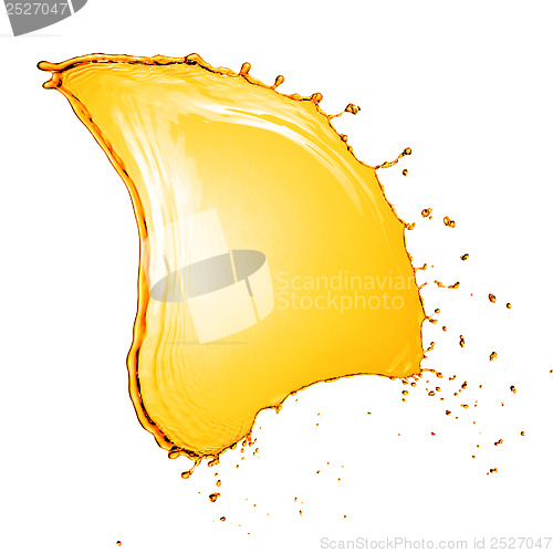 Image of orange water splash isolated on white