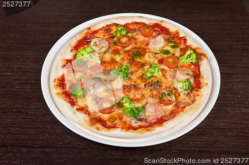 Image of seafood pizza