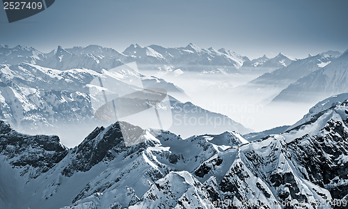 Image of Snowy Mountains in the Swiss Alps