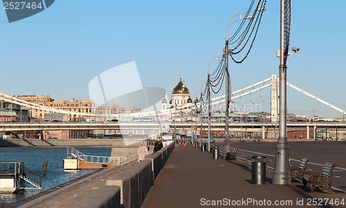 Image of Pushkinskaya Embankment Moscow River