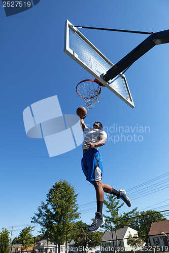 Image of Basketball Player Dunking