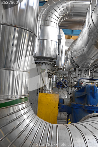 Image of Industrial pipes in a thermal power plant