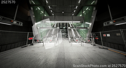 Image of Moving escalator in the business center