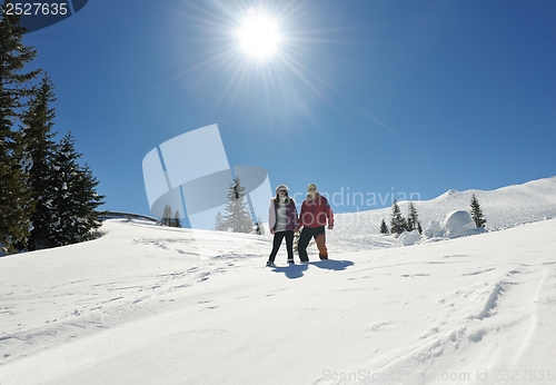 Image of young couple on winter vacation