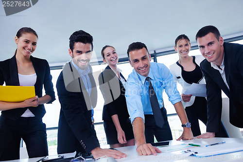 Image of business people group in a meeting at office