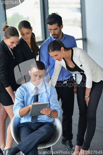 Image of business people group in a meeting at office