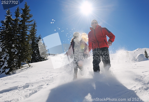 Image of young couple on winter vacation