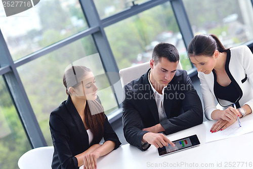 Image of business people group in a meeting at office