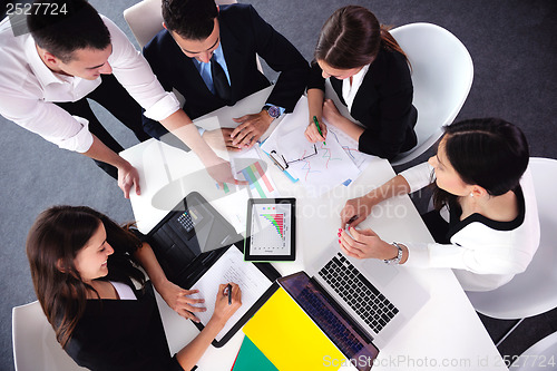 Image of business people group in a meeting at office