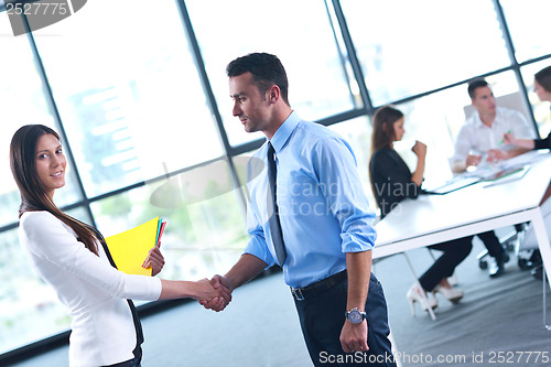 Image of business people group in a meeting at office