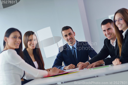 Image of business people group in a meeting at office