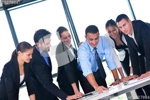 Image of business people group in a meeting at office