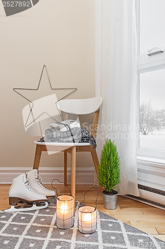 Image of Cozy winter composition in a room