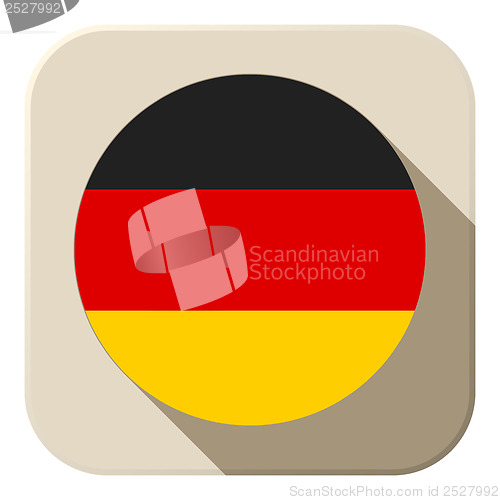 Image of Germany Flag Button Icon Modern