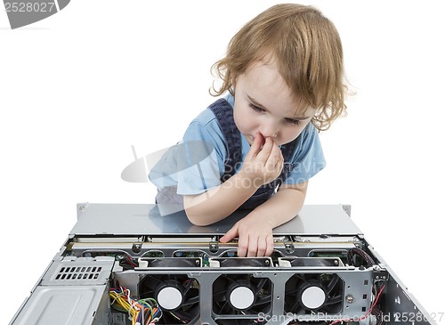 Image of child with network computer