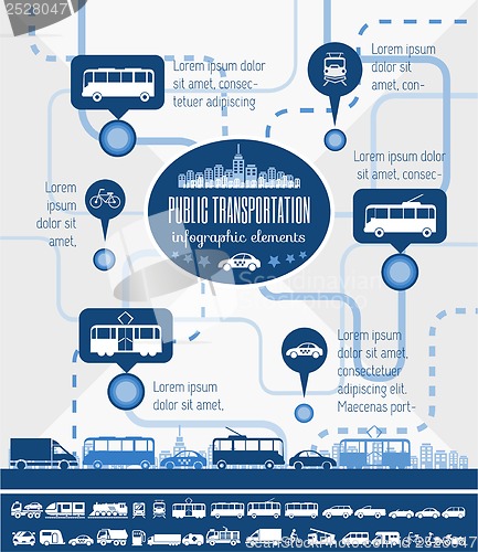 Image of Transportation Infographic Template.