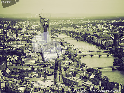 Image of Vintage sepia Frankfurt am Main, Germany