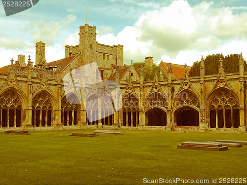 Image of Retro looking Canterbury Cathedral