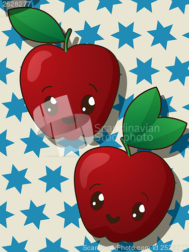 Image of Kawaii apple icons