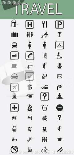 Image of Travel pictograms set