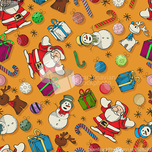 Image of Seamless Christmas pattern design