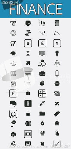 Image of Finance pictograms set