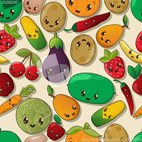 Image of Seamless kawaii pattern