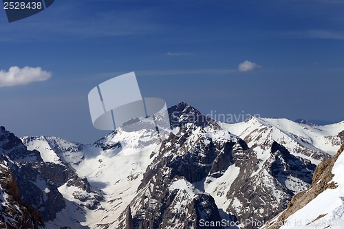 Image of Mountain peak with snow