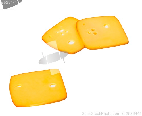 Image of Three slices of cheese